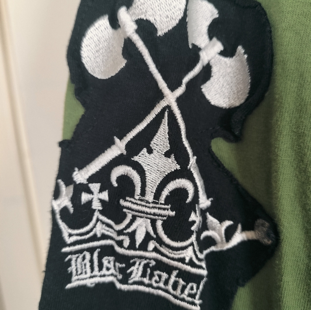 VTG Blac Label Premium Living Dead Society Long Sleeve Shirt XL Green Y2K Grunge - Picture 14 of 15